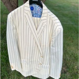 Indochino wide stripe suit